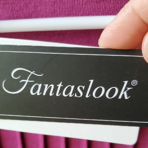 Fantaslook Nwt Chic Pink Long Sleeve Pleated Blouse - Picture 2 of 10